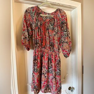 Boutique dress with bold pattern